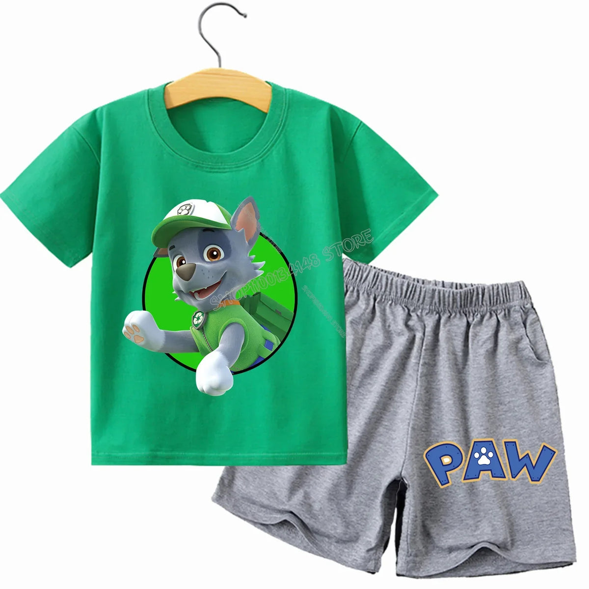 Paw Patrol T-shirt Suit for Children Summer Tops+shorts 2pcs Pants Boys Girls Cartoon Pajamas Set Kids Home Wear Clothes Gift