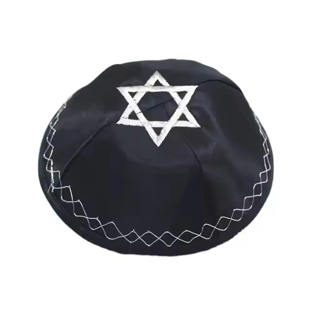 Men Yarmulke Hat Jewish Kippah Hat Hand Made Embroidered Knitted Judaica Yamaka Hats for Celebrations Bar Mitzvahs Wedding Caps