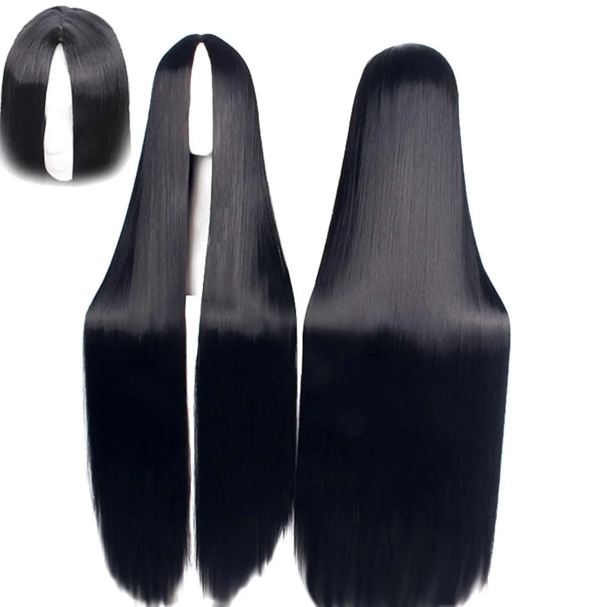 40Inch /100cm Long Black Wigs for Women Middle Part Synthetic Natural Heat Resistant Long Hair Wigs Cosplay Party Daily Use
