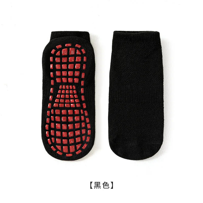 Fashion Solid Children Floor Socks Boys Kids Girls Baby Non Slip Silicone Toddler Socks Breathable Versatile Parent-child Socken