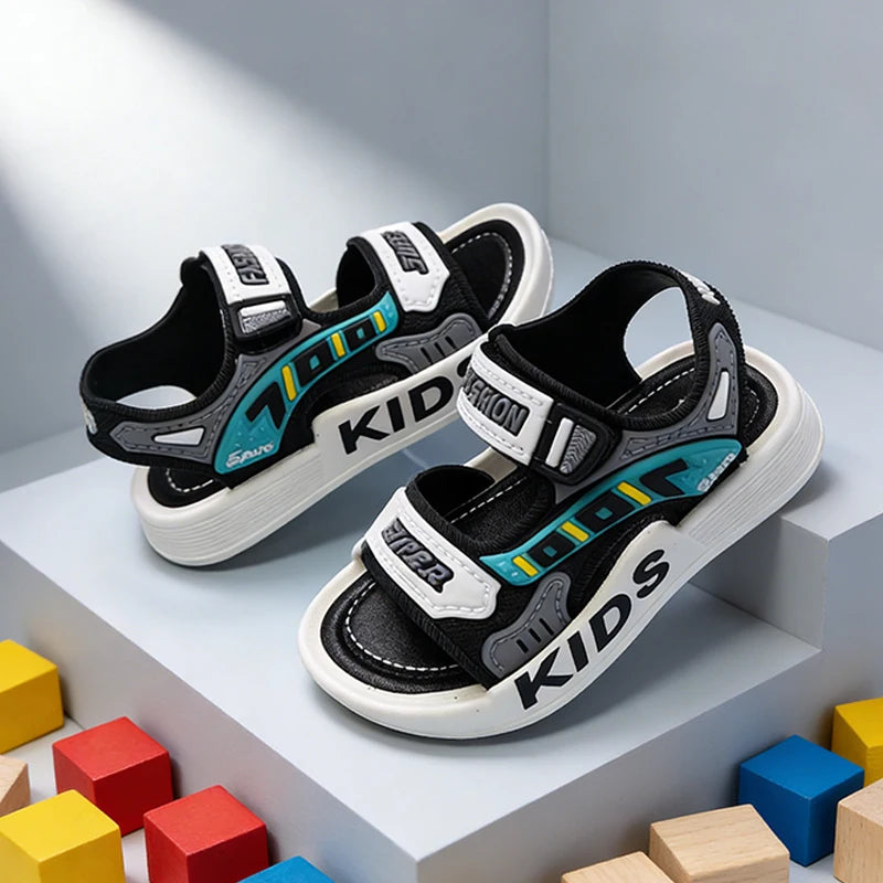 Kids Boys Fashion Sport Sandals, Soft Non Slip Sole Casual Breathable Summer Outdoor Beach Walking Children Shoes