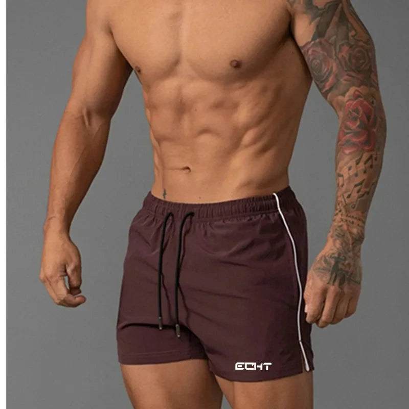 Men's Sportswear Breathable Quick Drying Bodybuilding Shorts Men's Gym Training Male Athletes Beach Shorts