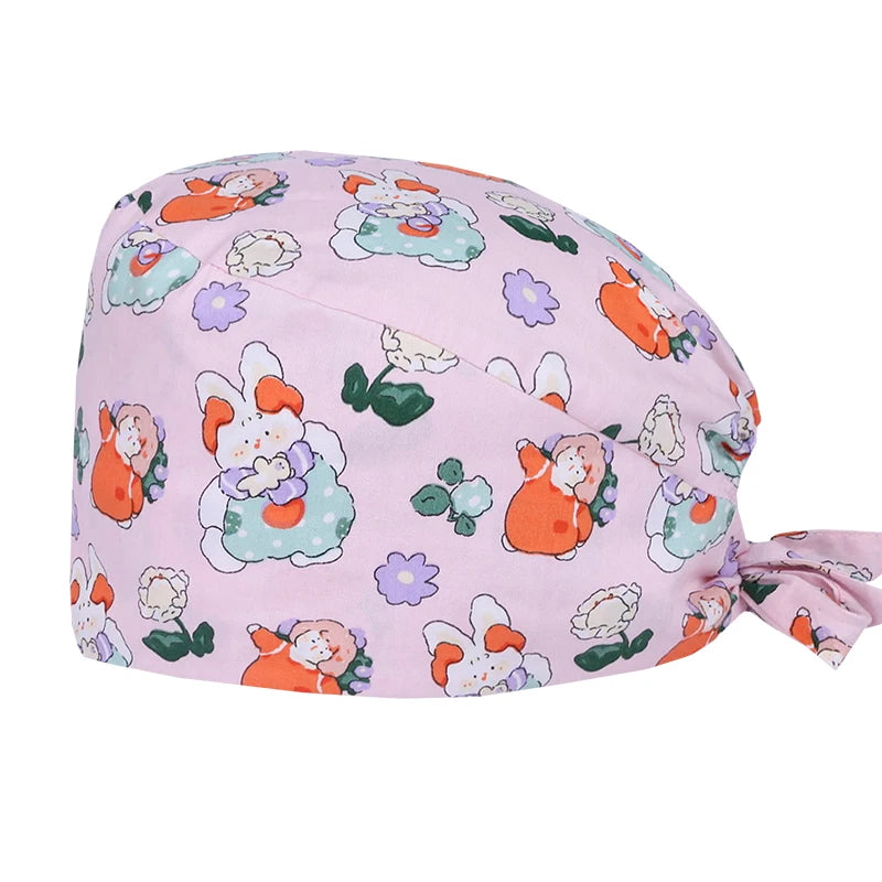 Women's Working Hats Cotton Adjustable Medical Nurse Caps Beauty Salon SPA Doctor Scrub Hat M909