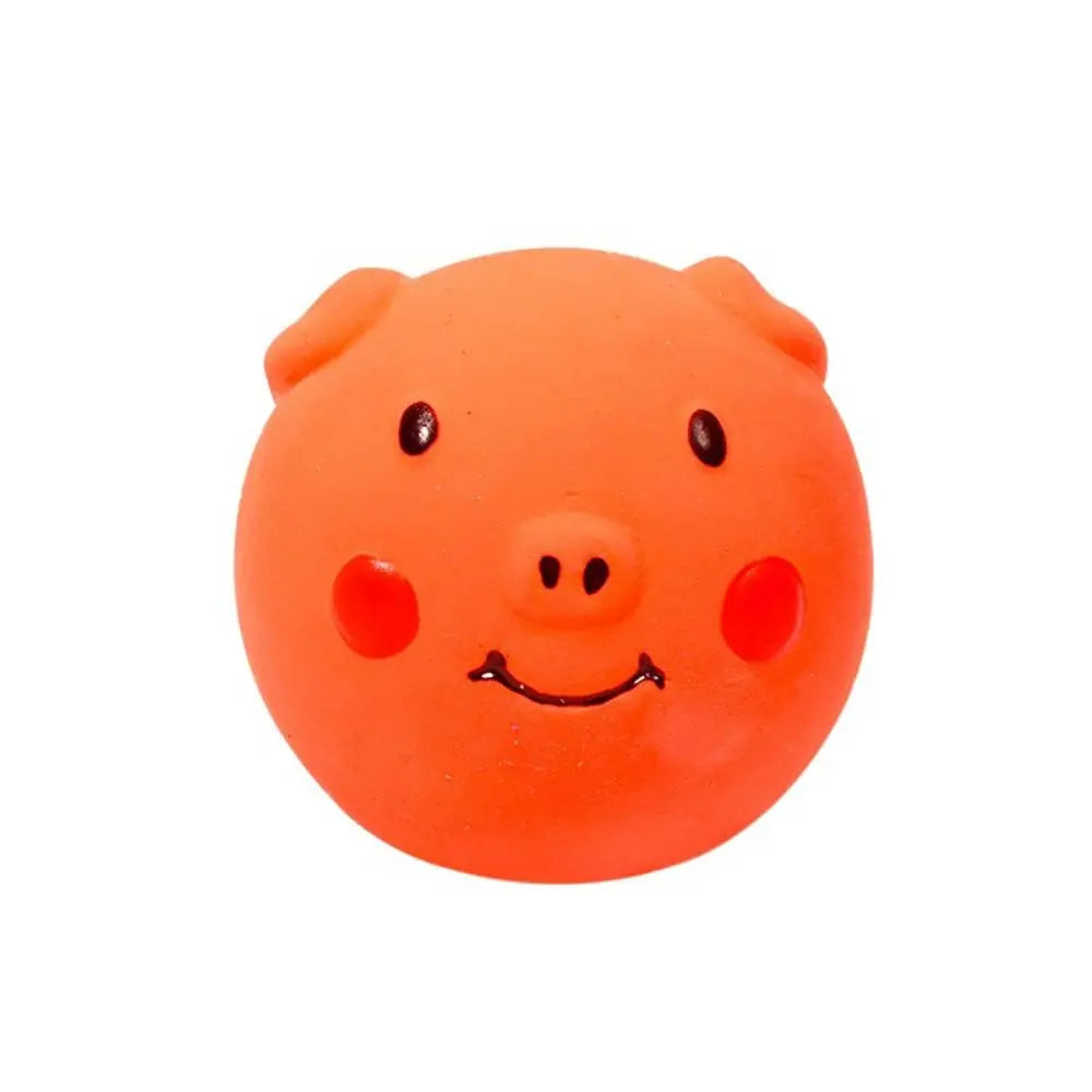 Pet Biting Toys Cartoon Latex Squeaky Dog Toys Soft Bite Resistant Pig Pet Squeaky Toys Colorful Doy Molar Self Happy