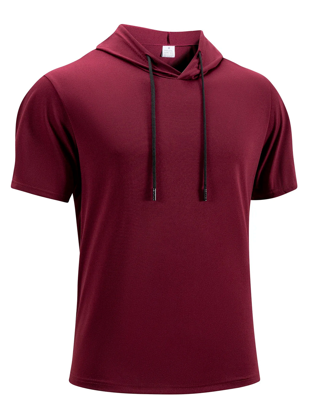 Mens Gym Thin Hoodie Short Sleeve Hoodies Fashion Jogger Sport Tshirt Man Solid Color Summer Daily Casual Athletic Fitness Tees