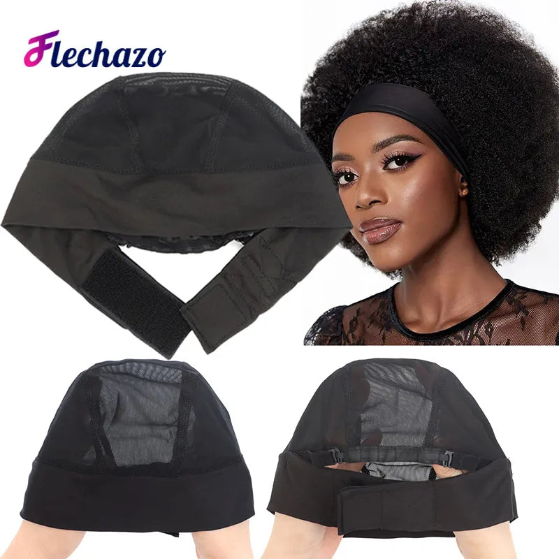 Wig Caps For Women Adjustable Grip Cap Lace Wig Cap Non Slip Wide Band Mesh Wig Cap Wigs Install Acessories