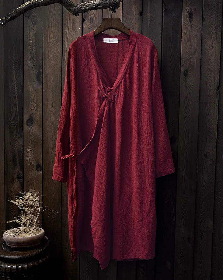 Johnature 2025 New Women's Coat Autumn Summer Cotton Linen Vintage Soft Full Sleeve Women's Lacing Plus Solid Coat
