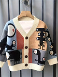 Children's Clothing Boys' Jackets Autumn and Winter New Knitted Sweaters Cartoon Tops Cardigans Korean Style Children's Jackets