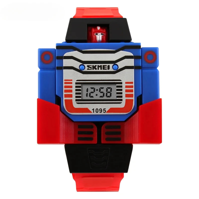 Transformers Kids Watches LED Digital Children Cartoon Sports Watches Robot Transformation Toys Movie Peripheral Birthday Gifts