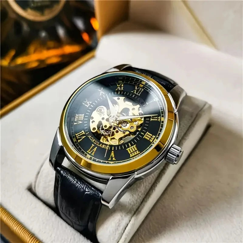 [Automatic Mechanical Men's Watch] Fashionable, High-Looking, and Affordable Luxury Men's Automatic Mechanical Watch, Suitable for Business and Casual Wear, Stylish and Handsome Men's Watch Hot-Selling Watches Are the Preferr