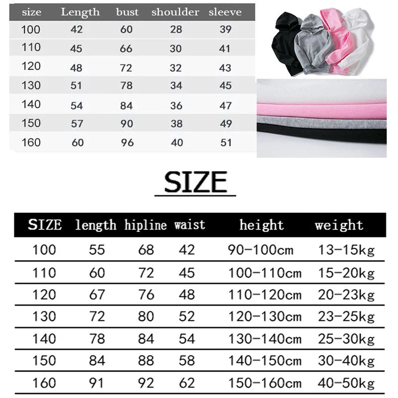 Sprunki Kids Anime Cute Hoodies Pants Set Children Autumn Winter Clothing Boy Girl Cartoon Hooded Top Fashion Trousers Gift 2025