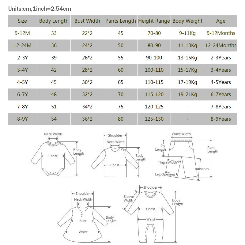Fashion Solid Toddler Girl Pajamas Set Cotton Long Sleeve Warm Pajamas Pants 2 PCS Winter Pajamas for Kids 1-9 Years