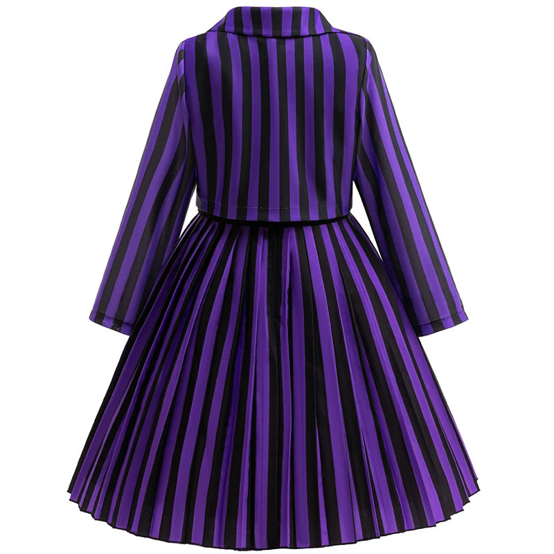 Kids Girls Clothes 2PCS Jacket Dress Enid Cosplay Halloween Costume Birthday Party Dresses Carnival Children Clothing Outfits