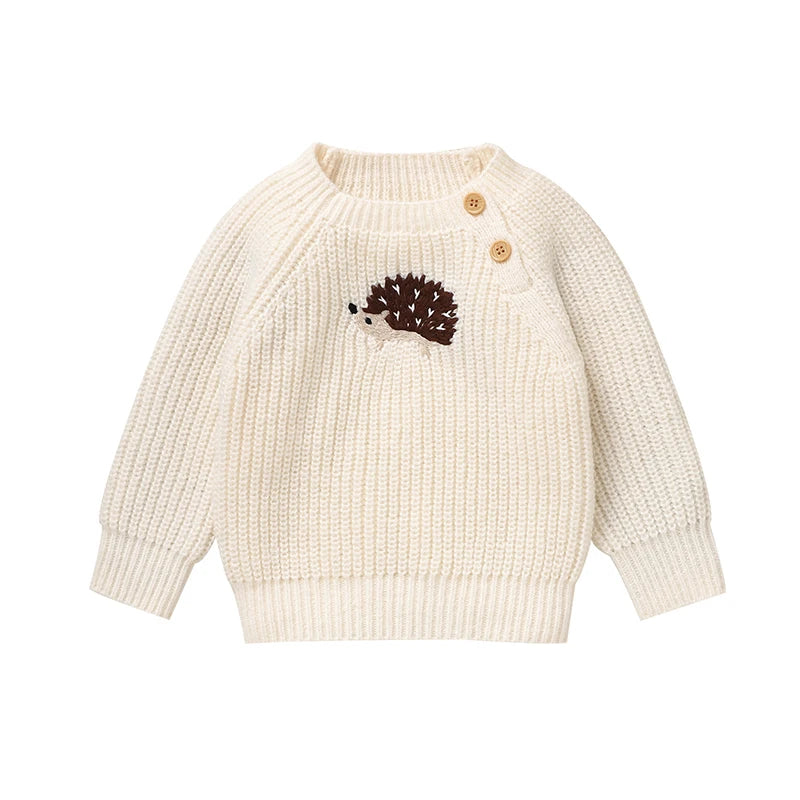 Baby Sweaters Knitted Newborn Girl Boy Pullover Long Sleeve Autumn Infant Children Clothing Cute Cartoon Hedgehog Tops Outerwear