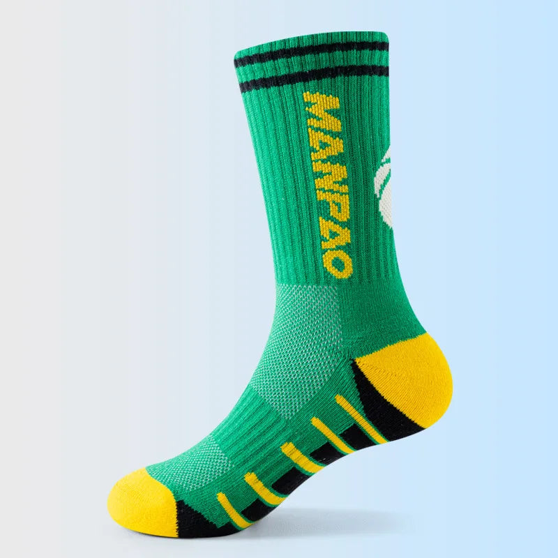 Kids Sports Socks Breathable Cotton Terry Cushioned Ankle Support for Running Training Athletic Socks School Daily Wear