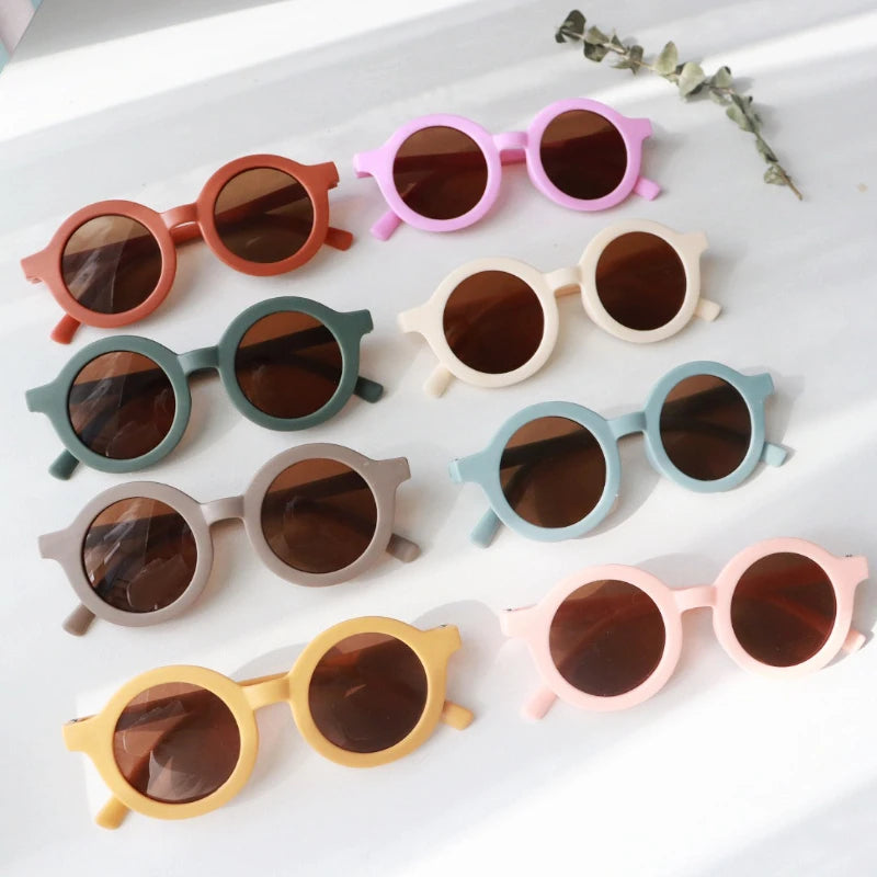 Fashion Cute Kids Sunglasses Parent Child Frosted Eyeglasses New 1-8Year Old Baby Decorative Sun Glasses Trendy Eyewear