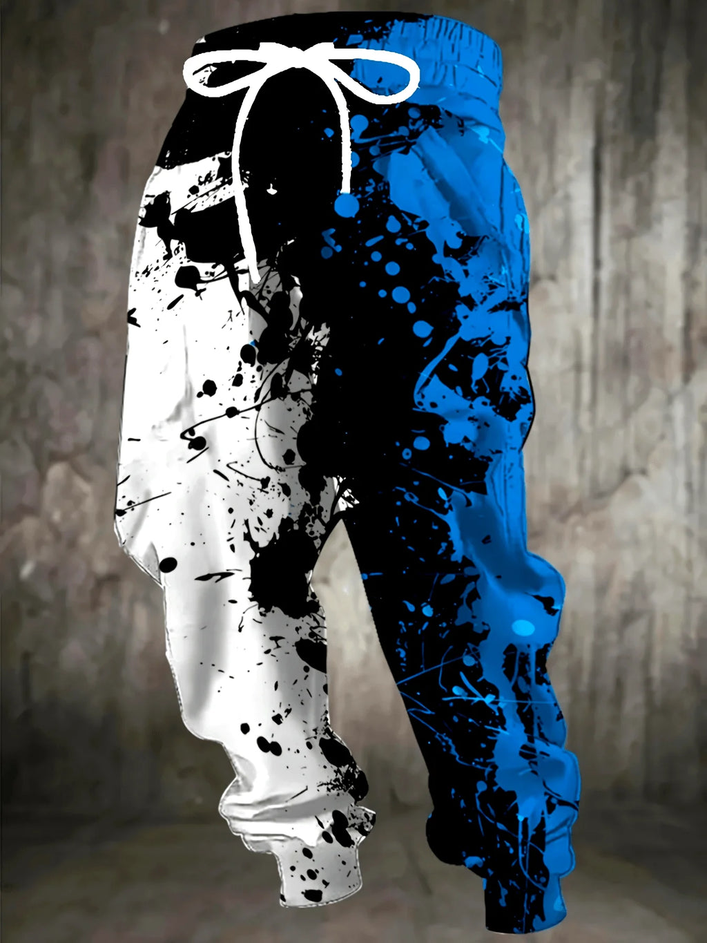 Men's and Women's Universal Sports Pants with Fashionable 3D Color Splashed Ink Printing, Versatile Sports and Fitness Fashion