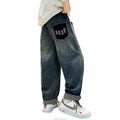 5-14 Years Old Boy Pants with Pockets Korean Style Fashion Spring Autumn Cotton Sport Cargo Pants Kids Children Leisure Trousers