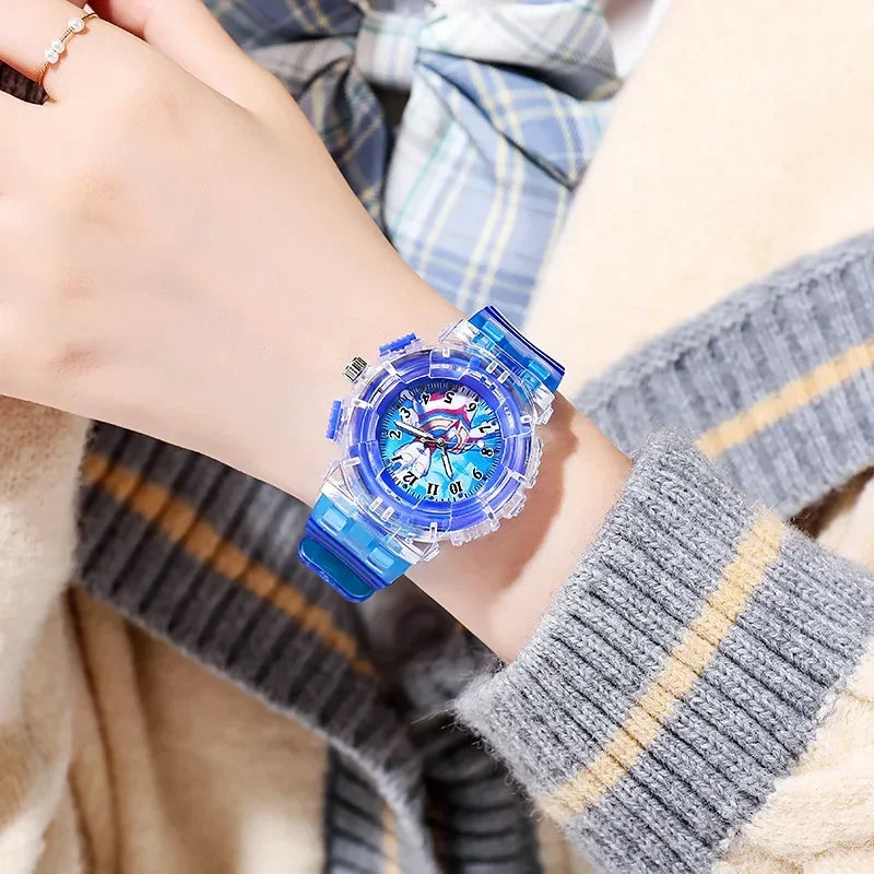 Kids Watch Luminous LED Sports Electronic Watches for Children Alarm Clock Cartoon Flash Light Wristwatch for Boys Gils Gift