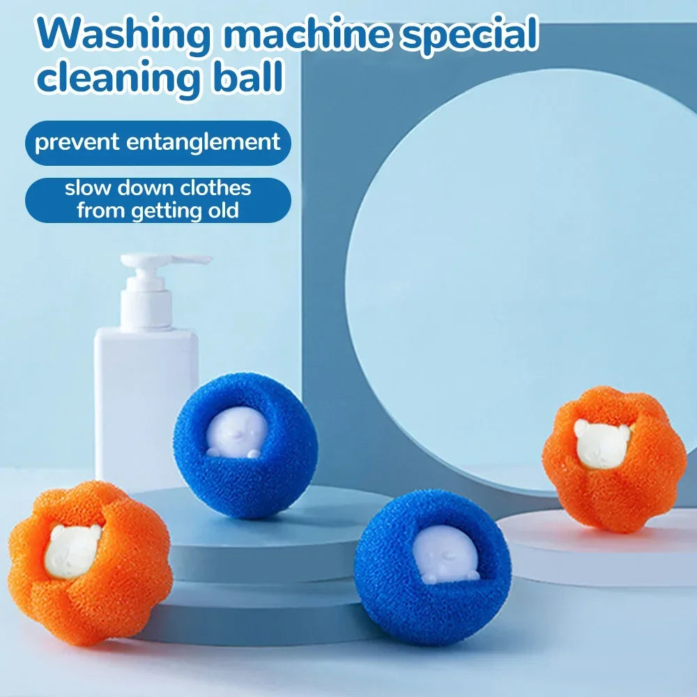 Pet Hair Cleaning Useful Things for Kitchen Gadgets Removal Laundry Ball Scouring Pad Reusable Lint Plush Sponge Personal Care