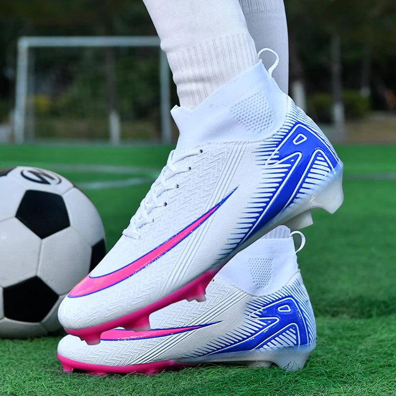 New Men Football Boots Kids Cleats Grass Soccer Shoes Futsal Indoor Ankle Match Training TF/FG Hot-selling Sport High-quality