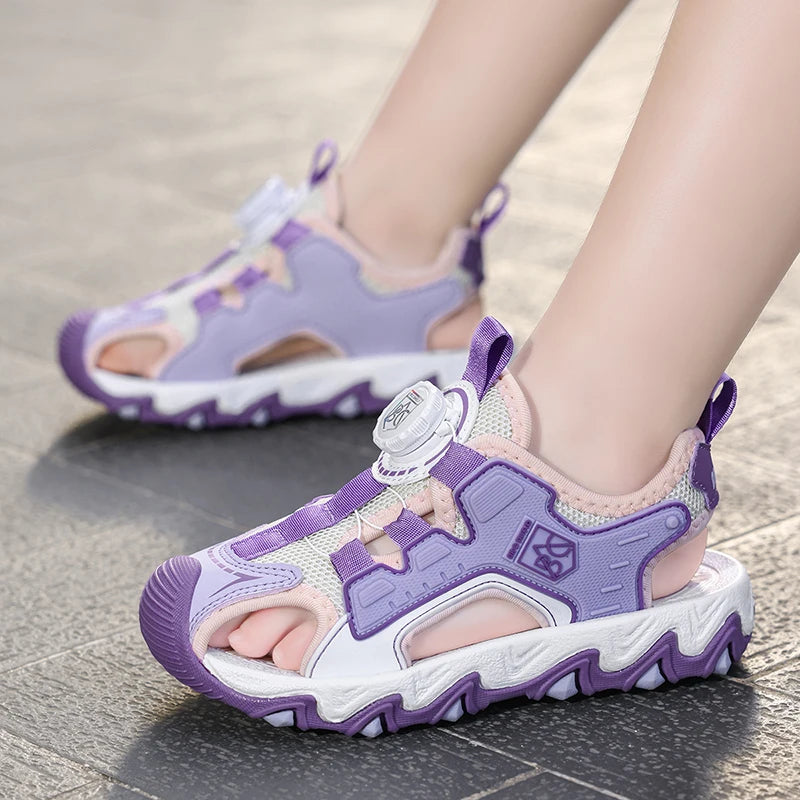 Fashion Kids Sandals Breathable Boys Non Slip Beach Sandals Outdoor Summer Children's Girl Closed Toe Sandals