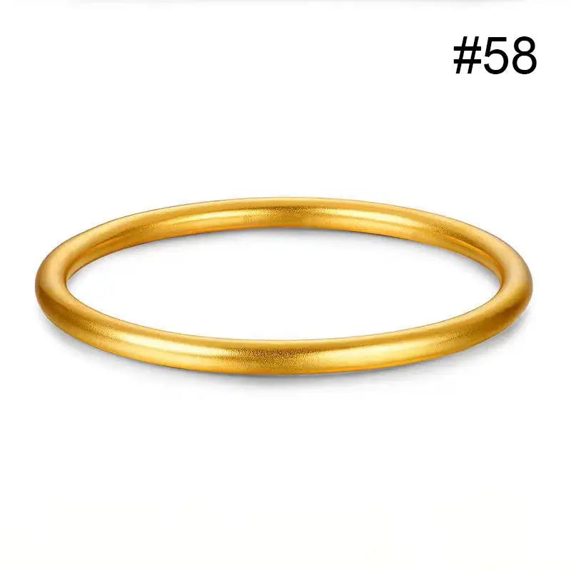 Fashionable Bracelet For Women Round Minimalist Elegant Gold Color Bangle Luxury Accessories Popular Jewelry