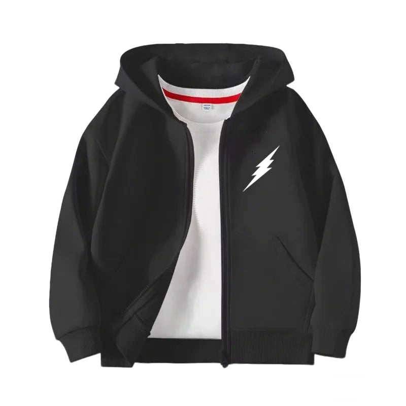 Children Spring Autumn Zipper Hoodies Coat Boys Age 5-12 Leisure Tops Kids Boy Fashion New York City Cardigan Jacket