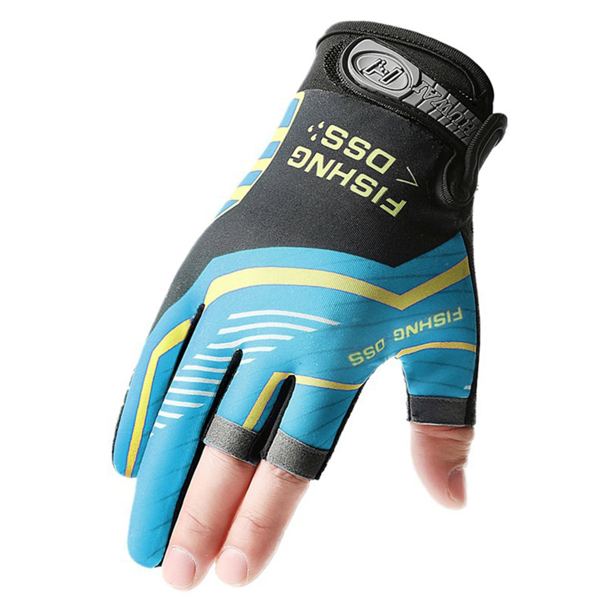 Fishing Gloves Men Summer Three Finger Cut UV Protection Cycling Gloves Anti Slip Breathable Lightweight Outdoor Sports Gear