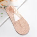 Women Invisible No Show Socks Hollow Out Mesh Lace Sock Slippers Socks Silicone Non-slip Summer Low Cut Ankle Boat Socks Women