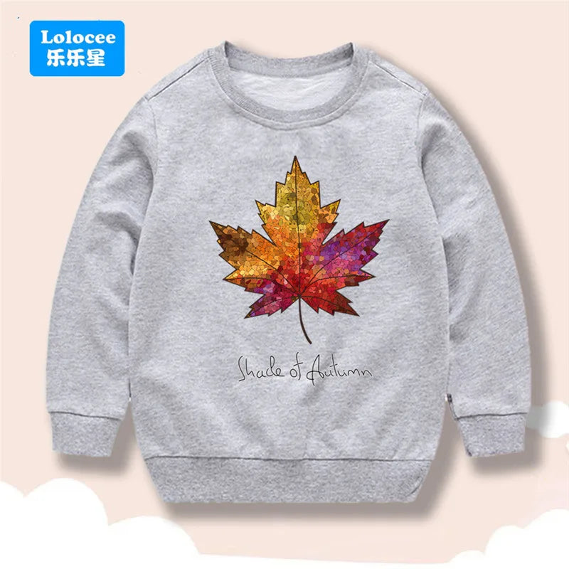 Kids Sweatshirt Long Sleeve Lemon Bicycle Print Cute Cartoon Pullover Casual Toddler Top Children's Spring Autumn Clothes NMDC1