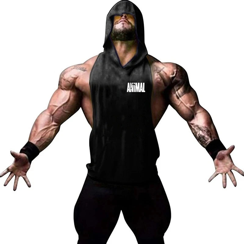 Men's Vest Sleeveless Sweatshirt Gym Top Men Man Sleeveless Shirt Bodybuilding Fitness Clothing T-shirt Singlets Singlet Clothes