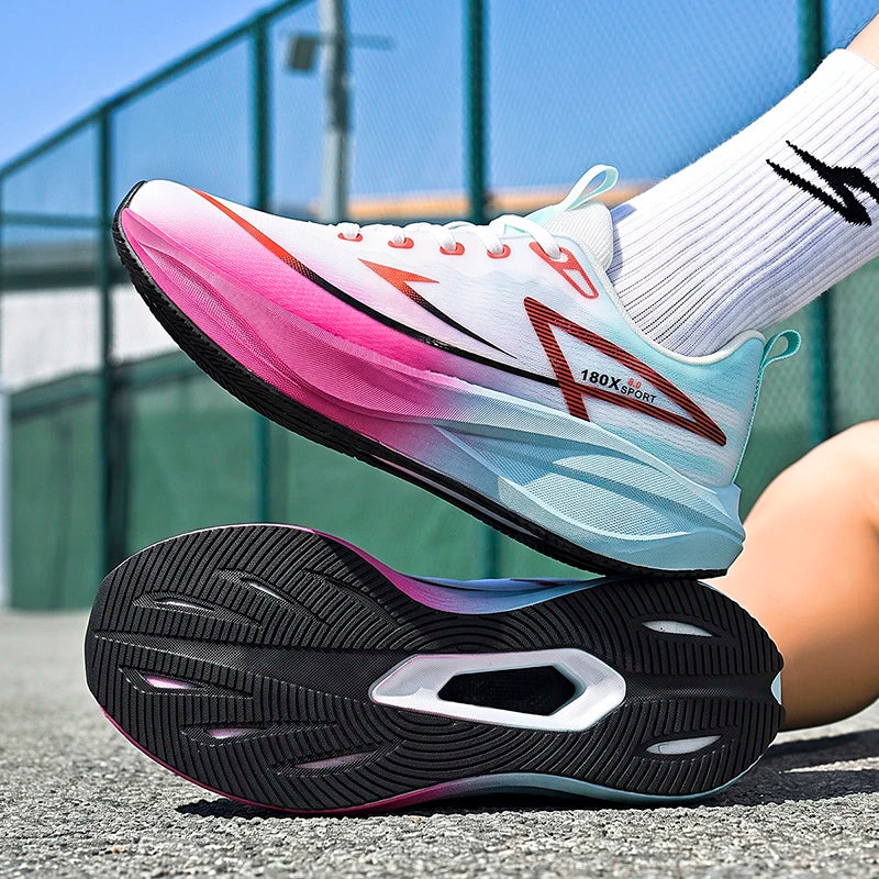 Women’s Marathon Racing Shoes Men’s Carbon Fiber Racing Shoes Breathable Lightweight  Comfortable Athletic Energy Return Sneaker