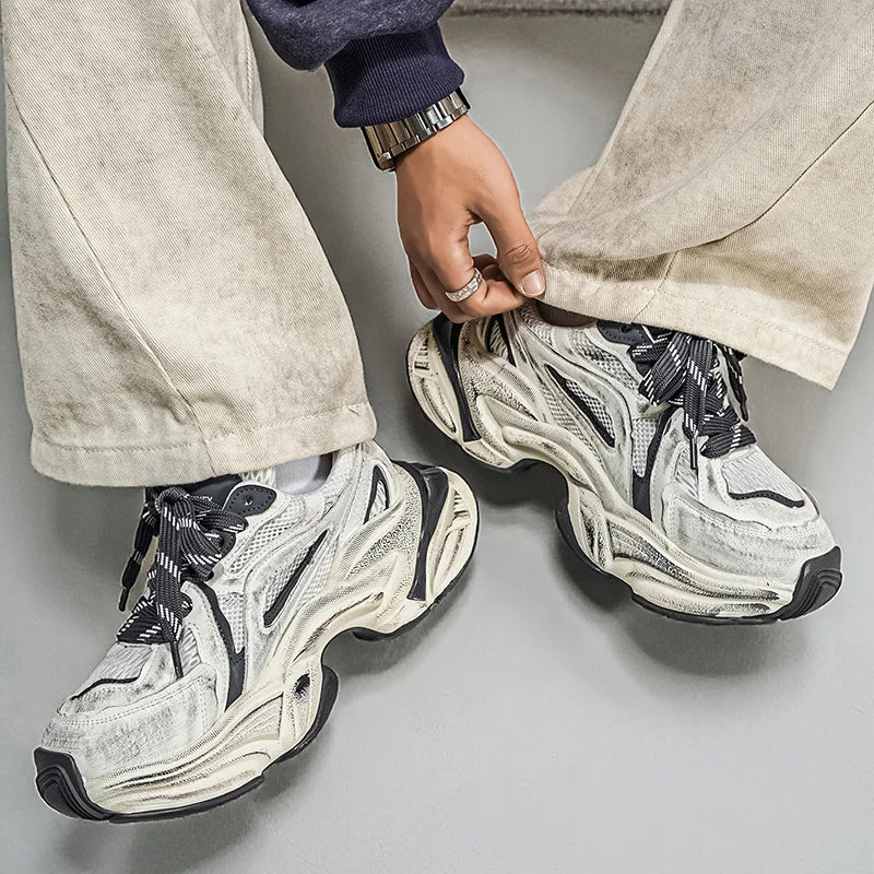 Shoes for Men Male Sneakers Return To The Ancients Platform Sports Shoes Casual Sneaker Wear-resistant Loafers All-match Fashion