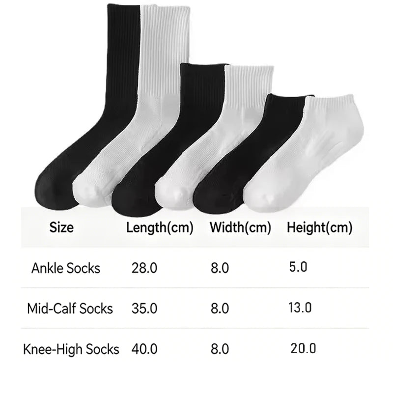 Men's Thick Bottom Sweat Absorbing and Breathable Sports Socks with Bottom Cushion for Running Professional Sports Men's Socks