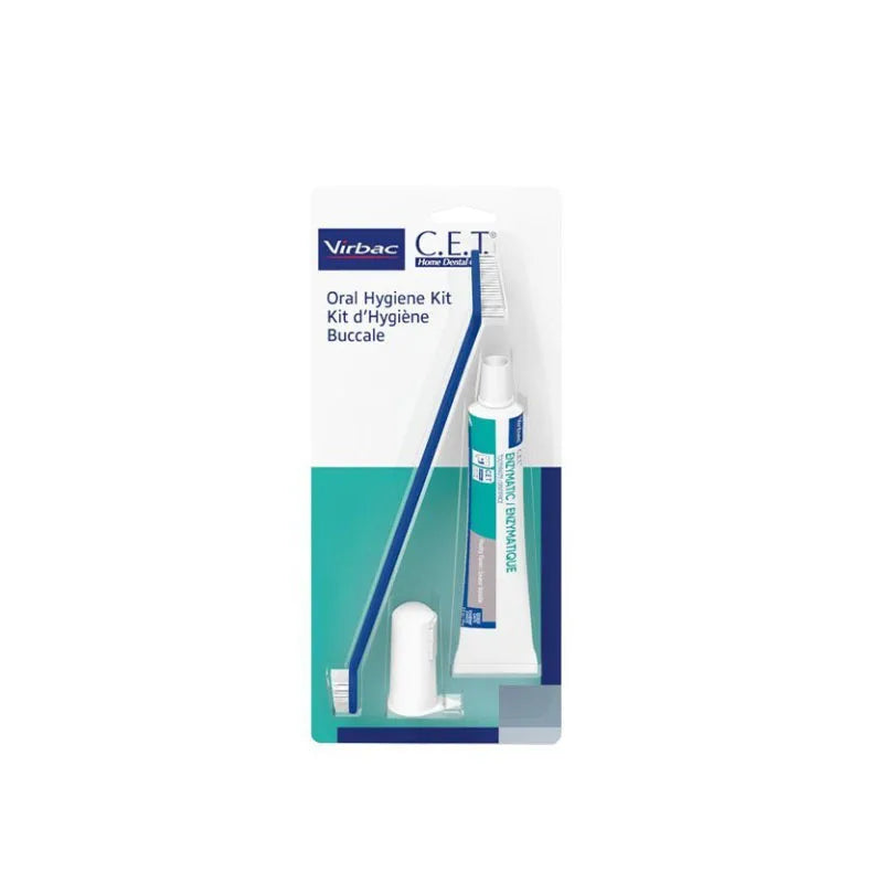 For Cats Dogs Or Puppies & Kittens, Hygiene Cleaning C.E.T. Pet Mini Toothbrush and Poultry Enzymatic Toothpaste Combo