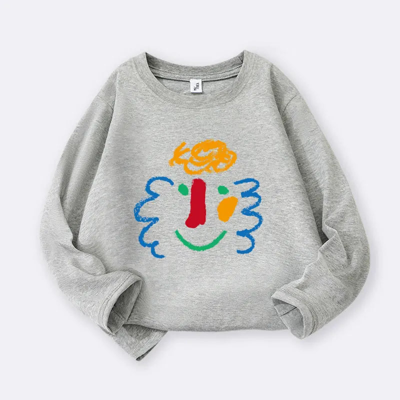 kids shirts 2025 new autumn full sleeve baby girls tops boys tees cotton children clothing cartoon kids t-shirts