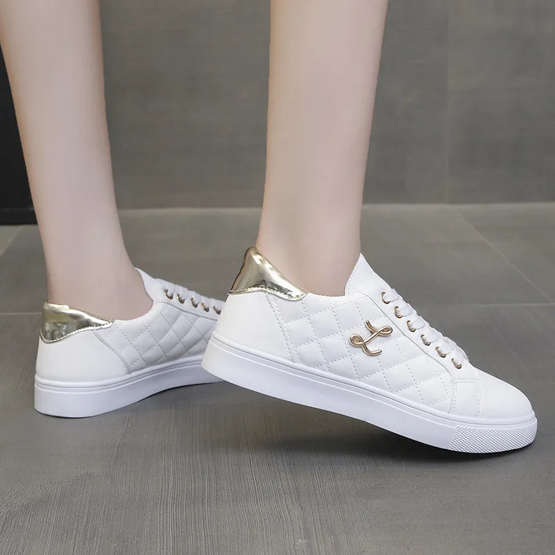 Women's casual sneakers Breathable sneakers Lightweight outdoor leather running shoes Sports jogging couples tennis walking shoe