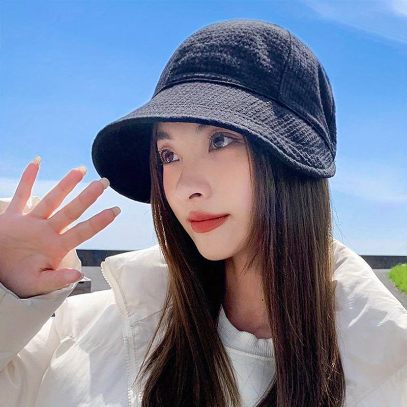 New hat for women spring and autumn sun protection fisherman hat sun hat sun protection duckbill hat adjustable hat