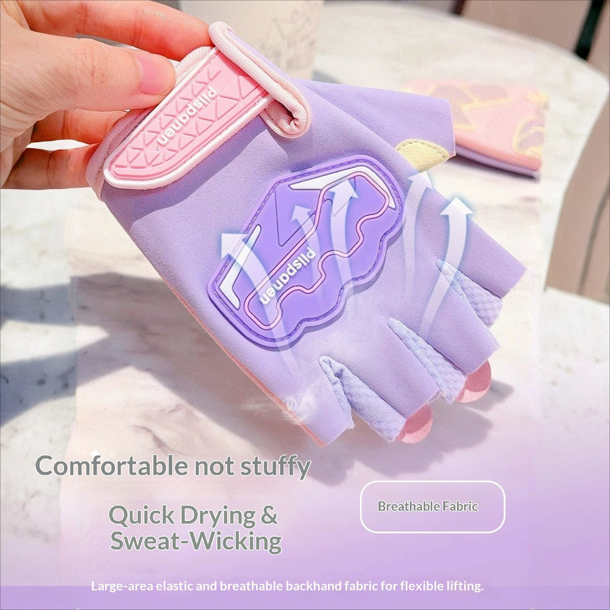 Kids Half Finger Sports Anti‑Slip Shock‑Absorbing Breathable Cycling Gloves for Boys Girls Biking Skateboard Outdoor Activities