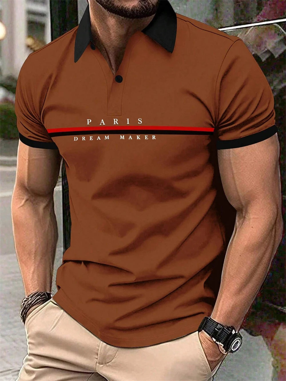 Letter Men's Summer Polo Shirt Breathable Golf Polo T-Shirt Sport Hiking Shirts Casual Work Short Sleeved Male Business Clothes
