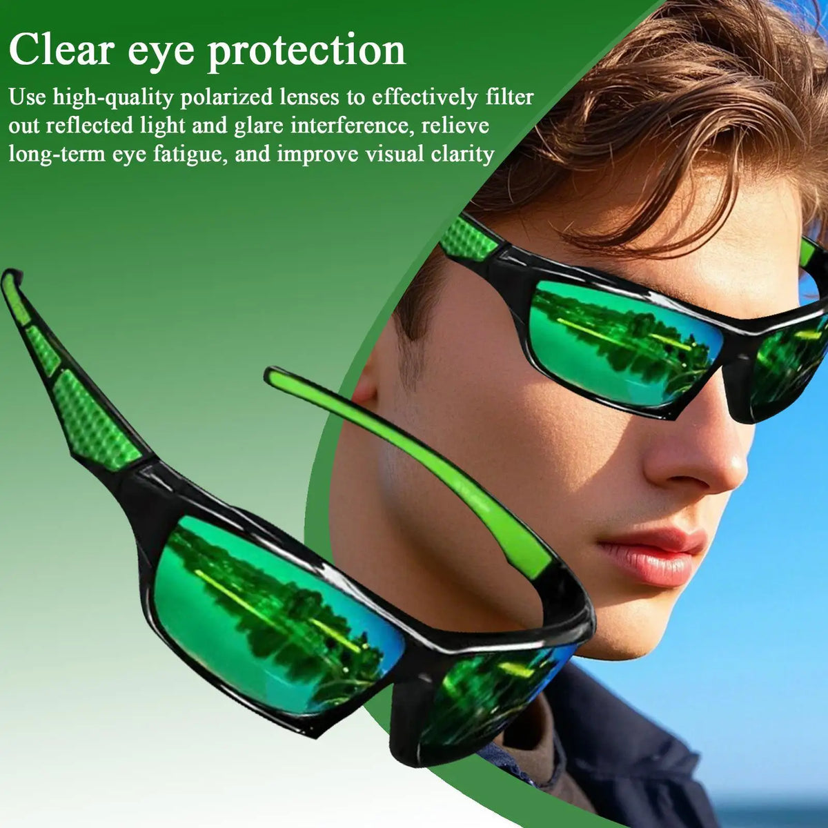 Men's Polarized Sunglasses Lightweight Sun Glasses Polarized Sunglasses Comfortable Lightweight Frame Sport Eyeglasses