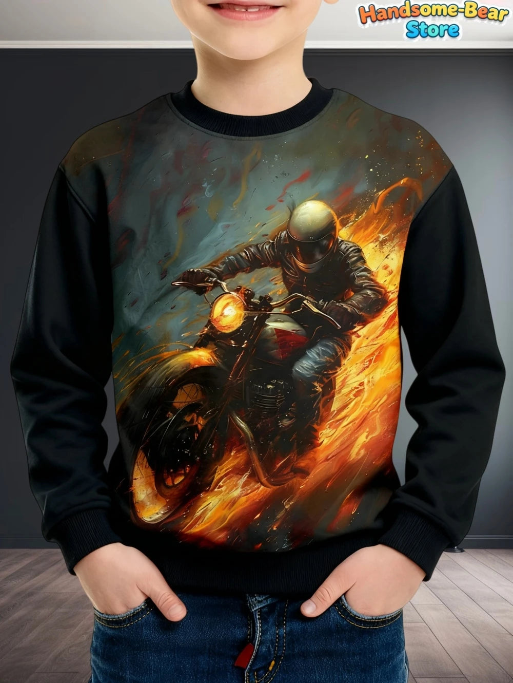 Kids Clothes Boys Sweatshirt Long Sleeve Stylish Car Racing Graphic Children Hoodies Autumn Casual Streetwear Loose Boys Clothes