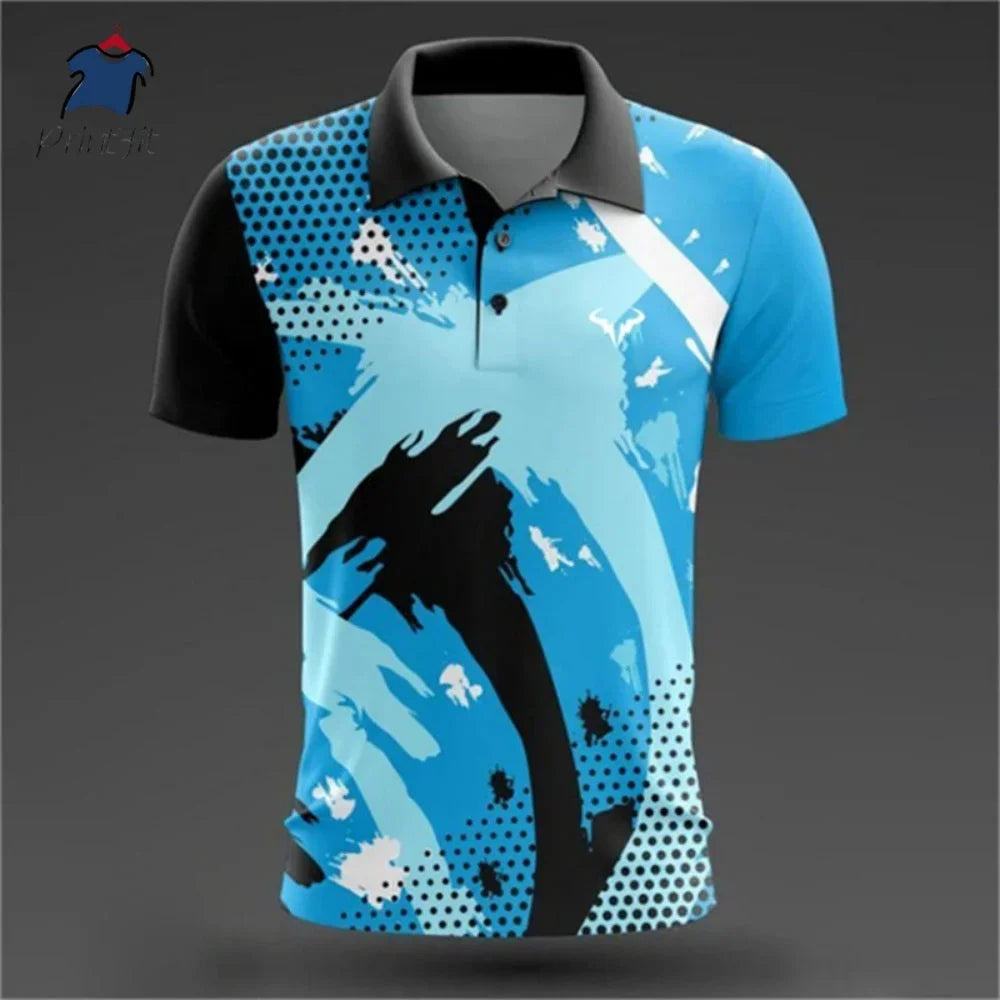 Summer polo shirts, golf shirts, buttoned breathable, quick-drying, sweat-absorbing short-sleeved men's clothing, summer sports