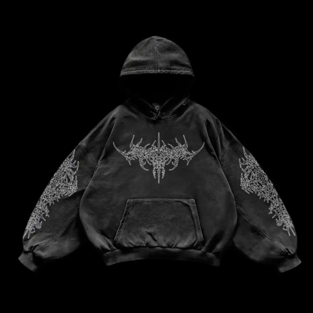 Red inferno dragon punk hoodies women oversized new tops vintage goth sweatshirt goth streetwear women gothic y2k clothes