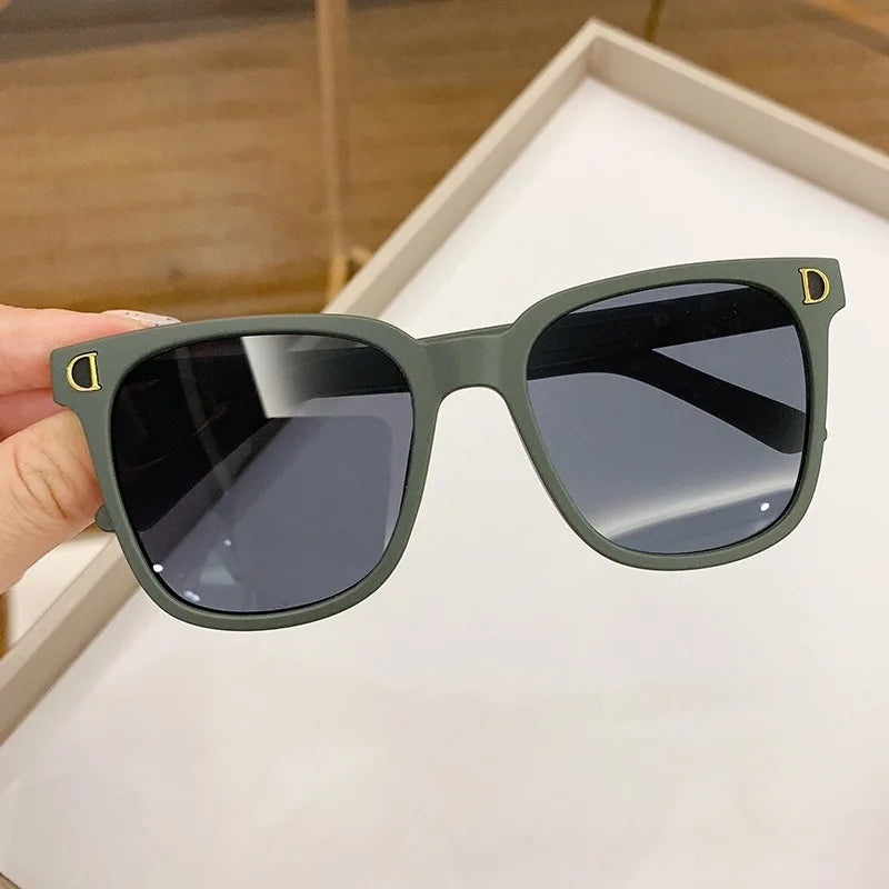 Korea Children's Fashion Candy Color Cute Glasses Baby Square Large Iridescence Sunglasses For Kids Shade For Boy And Girls
