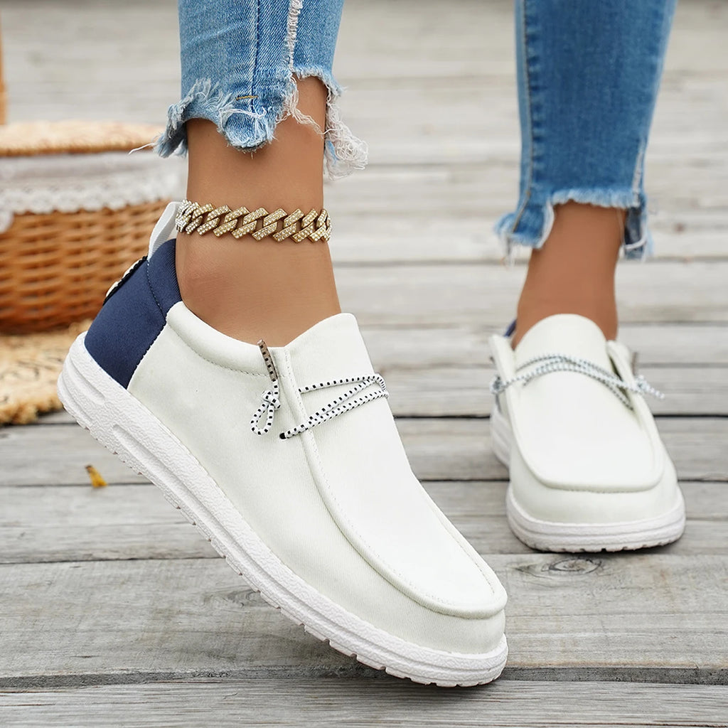 Fashion Loafers for Women Comfortable Lightweight Breathable Round Toe Casual Shoes Flat Slip-on Driving Shoes for Women