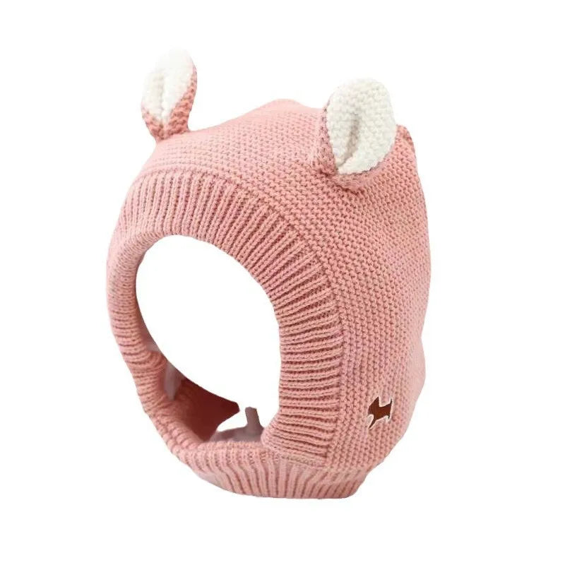 Baby Hats 1-4 Years Boys Girls Cute Ears Bonnet Winter Warm Thicken Caps Children's Earflap Hat Kids Winter Beanies Cap