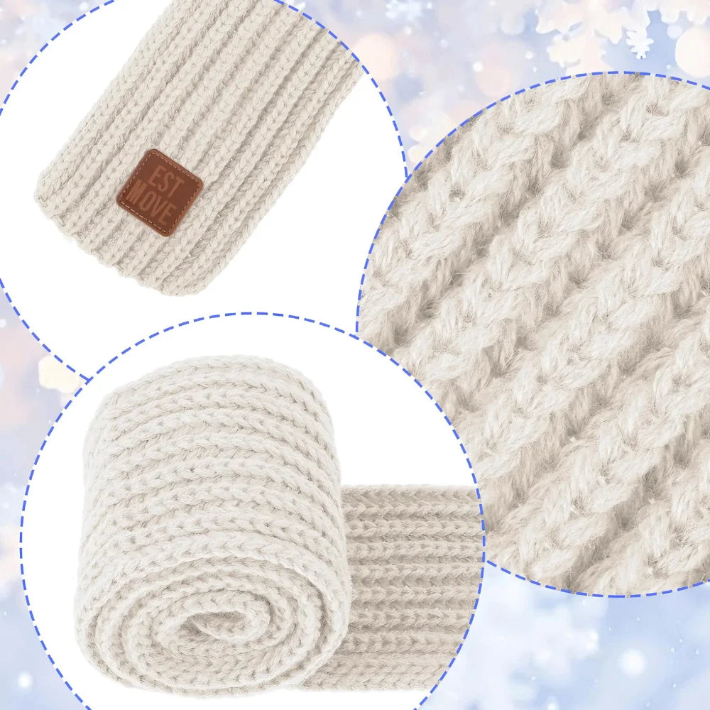 Warm Kids Winter Knit Scarves Soft Knitted Neck Warmer Scarf Warm Scarves Wrap for Boys Girls，Christmas gift daily wear