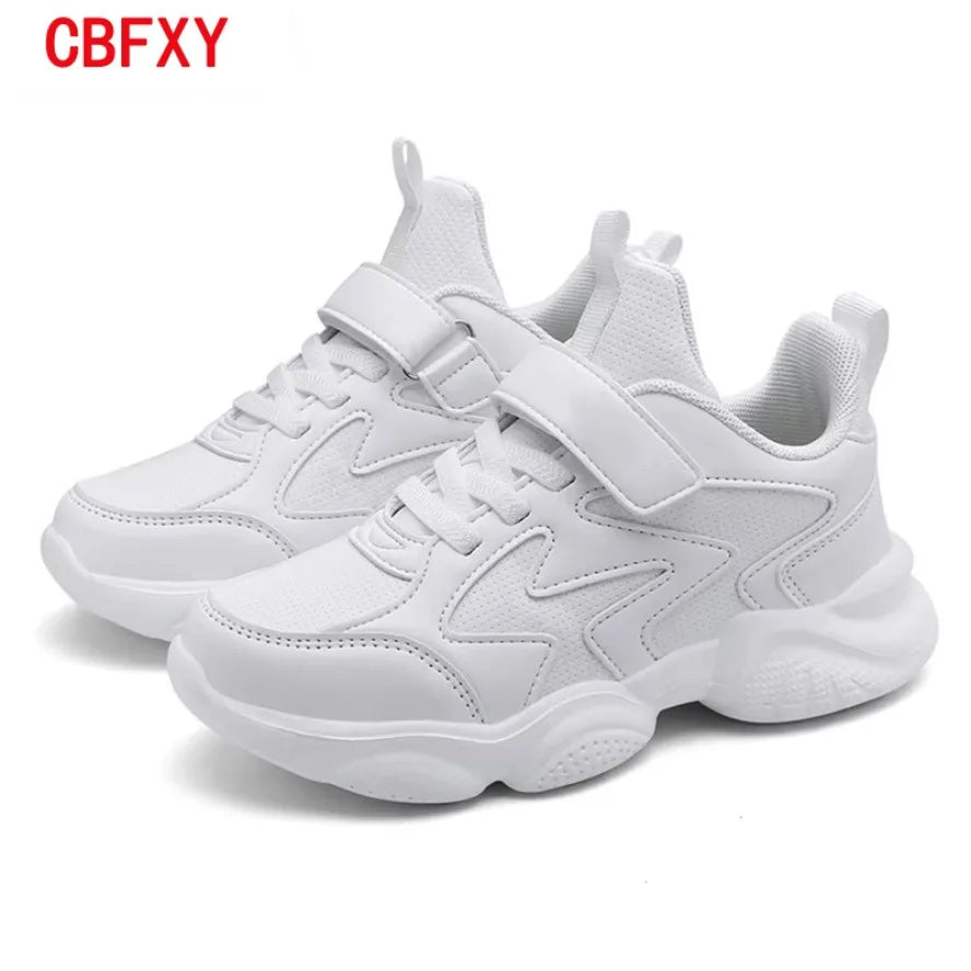 White Kids Shoes For Boys And Girls Fashion Children Comfortable Breathable Sneakers Non-slip School Casual Walking Footwear